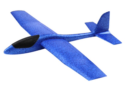 Velký polystyrénový letoun szybowiec 68 cm modrý
