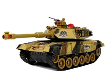 Velký tank na dálkové ovládání 2.4GHz se světly a zvuky žlutý