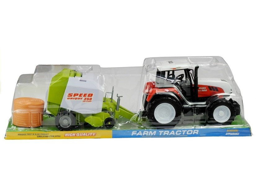Velký traktor s přívěsem 3 modely pohyblivé prvky 65 cm zelený červený