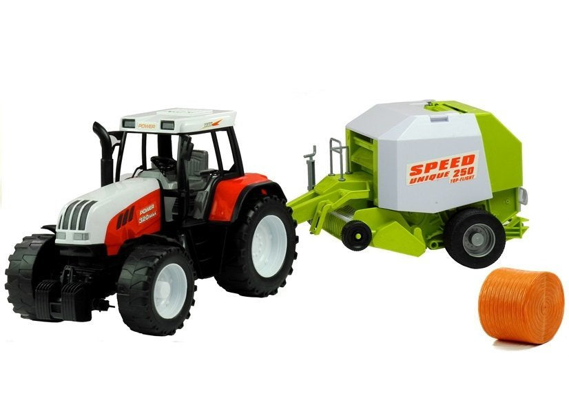 Velký traktor s přívěsem 3 modely pohyblivé prvky 65 cm zelený červený