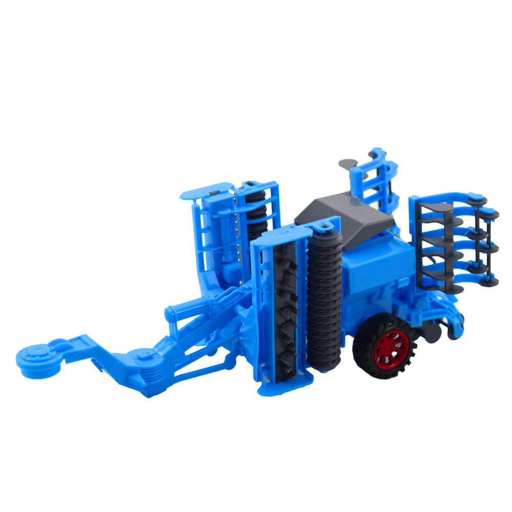 Velký zemědělský traktor s talířovou bránou – pohyblivé prvky