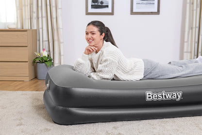Velurový nafukovací matrace s elektrickou pumpou 191×97×46 cm – Bestway
