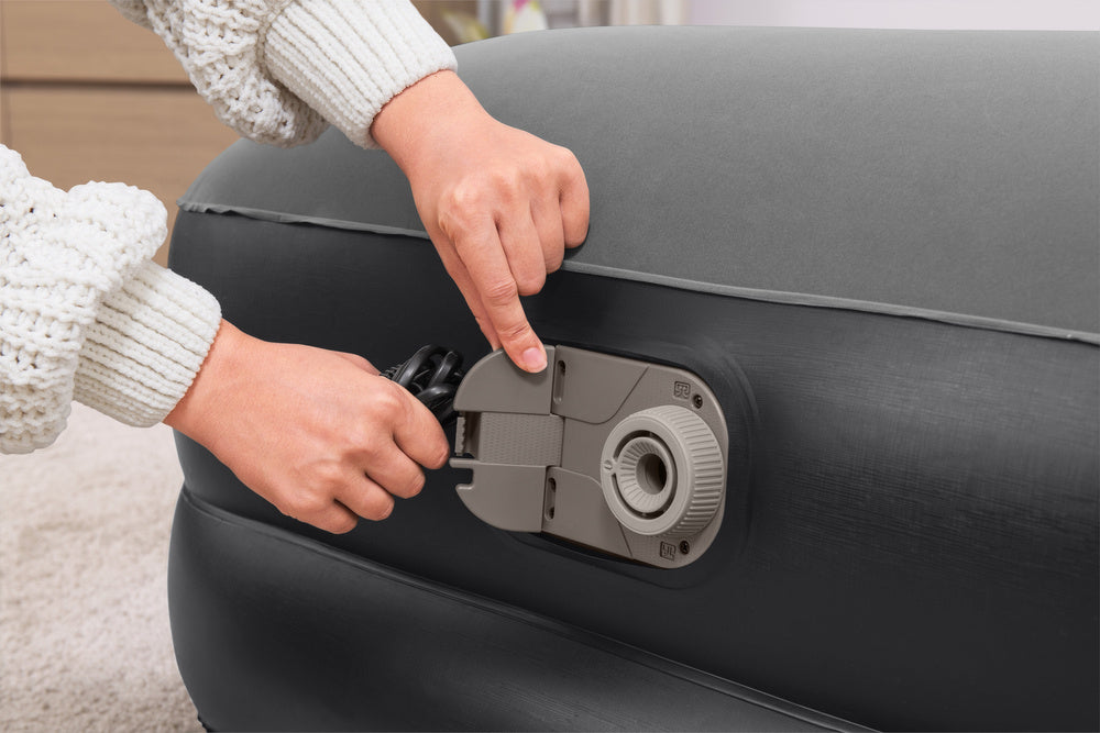 Velurový nafukovací matrace s elektrickou pumpou 191×97×46 cm – Bestway