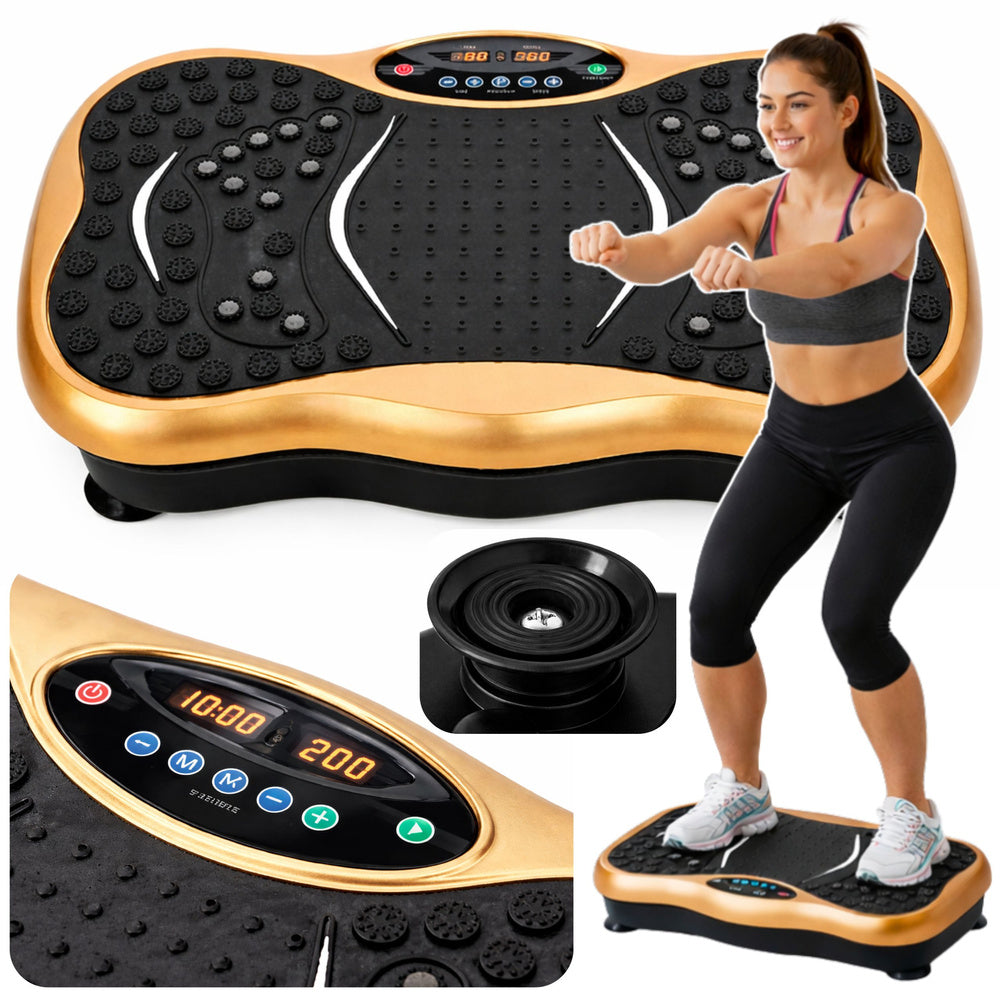 Vibrační fitness platforma s Bluetooth reproduktory pro cvičení