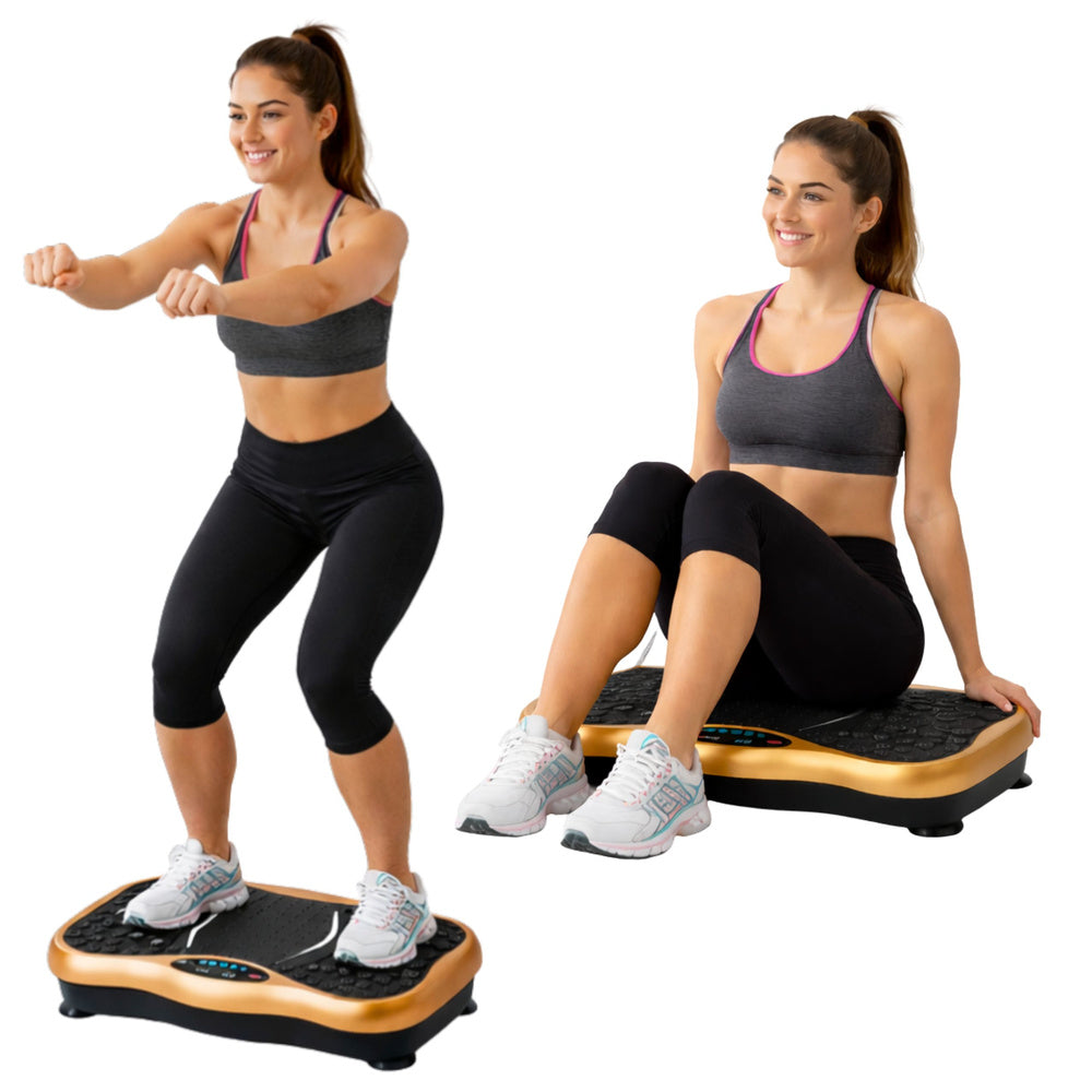 Vibrační fitness platforma s Bluetooth reproduktory pro cvičení