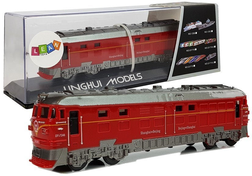 Vlak lokomotiva Pendolino s pull back pohonem světlo zvuk červený