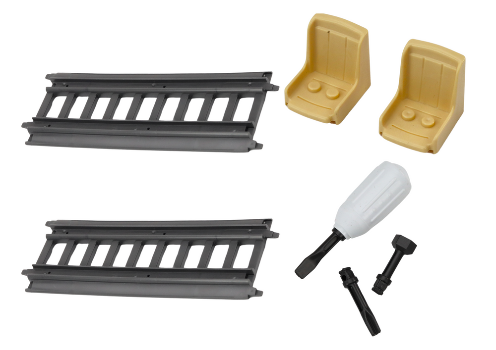 Vlak osobní s kolejemi k rozkládání DIY se zvuky a světly
