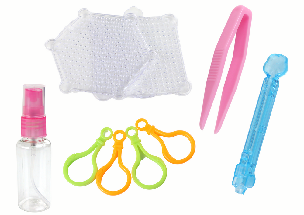Vodní korálky DIY sada – 8 barev s podložkami a doplňky