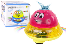 Vodní míček UFO s LED diodami – s hudbou | růžový