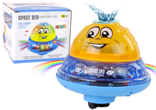 Vodní míček UFO s LED diodami – s hudbou | žlutý