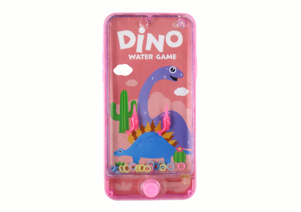 Vodní obratnostní hra telefon s dinosaurem – růžová
