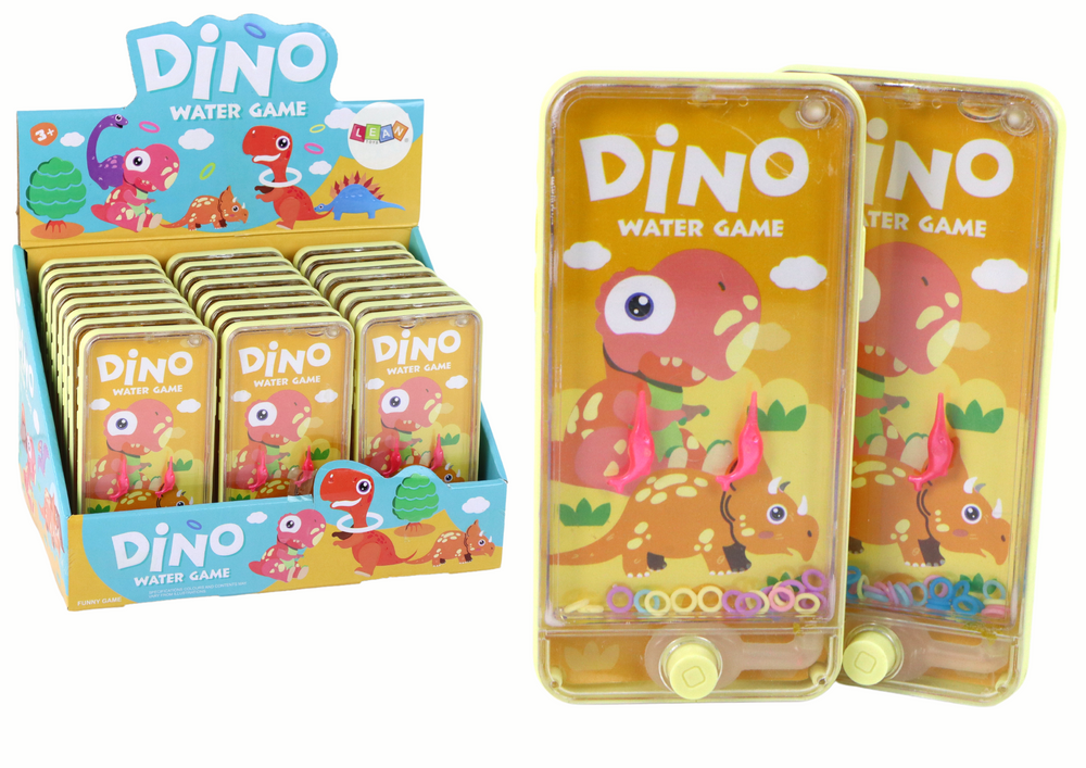 Vodní obratnostní hra telefon s dinosaurem – žlutá
