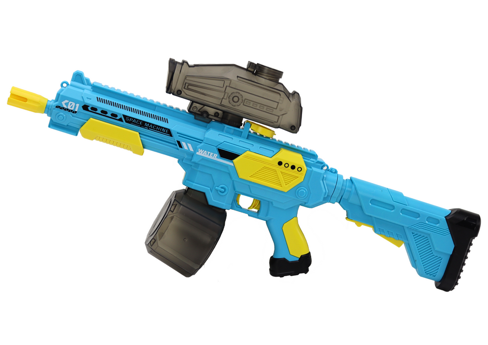Vodní pistole M416 s akumulátorem – 2 nádrže | modrá