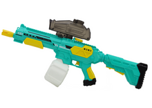 Vodní pistole M416 s akumulátorem – 2 nádrže | zelená