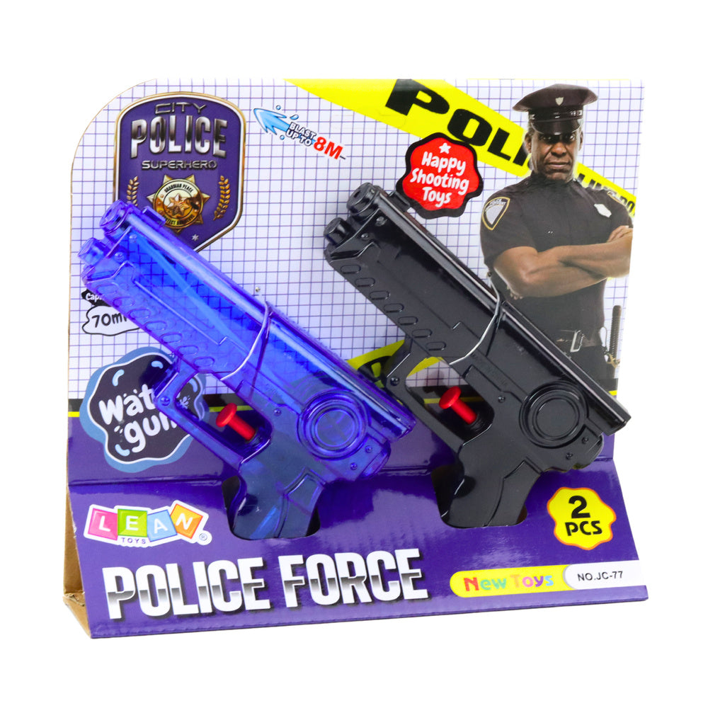 Vodní pistole policejní sada 2 kusy modrá černá