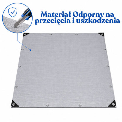 Vodotěsná plachta vyztužená ochranná 3x4 m – šedá
