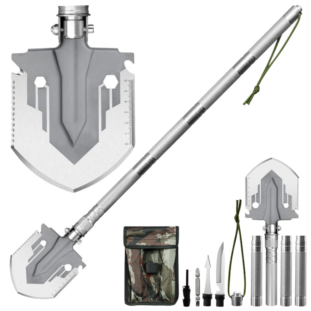 Vojenská lopatka 16v1 – s nožem a křesadlem | taktické