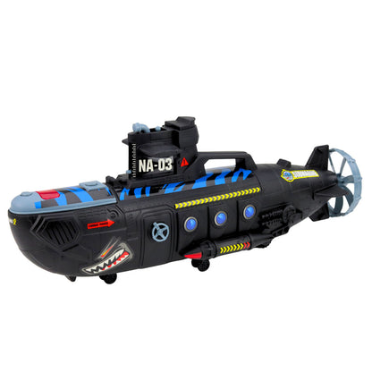 Vojenská ponorka se světly a zvuky – černá