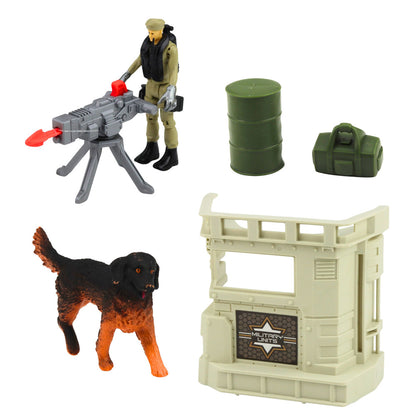 Vojenská sada s helikoptérou, tankem a poduškovcí – Army Set