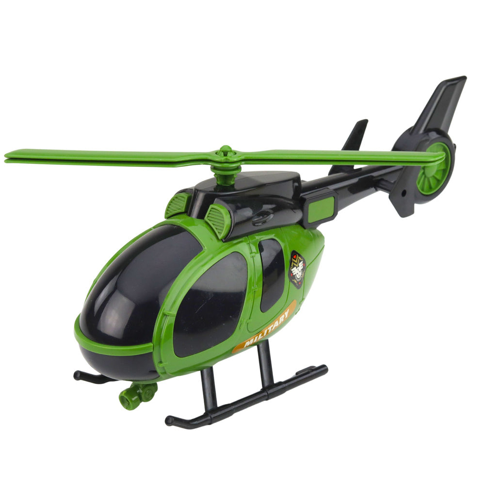 Vojenská sada s nákladním autem, odtahovým vozem a helikoptérou