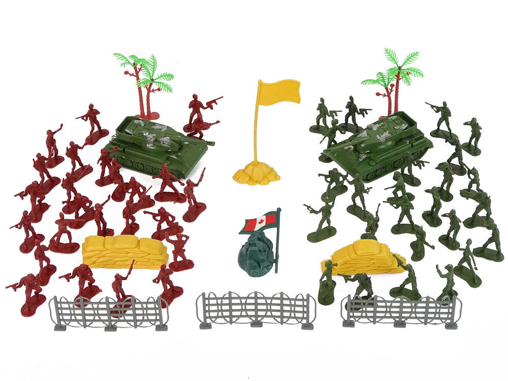 Vojenská sada s vojáčky a tanky – velký militární set