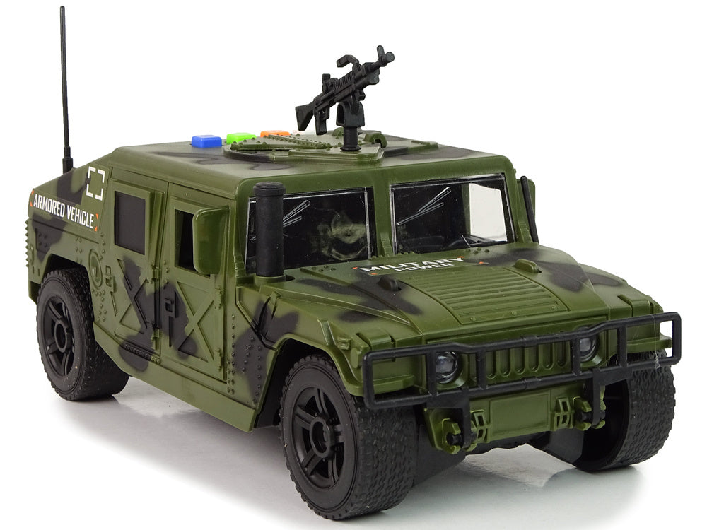 Vojenské auto s třecím pohonem – světlo zvuk | maskáčové