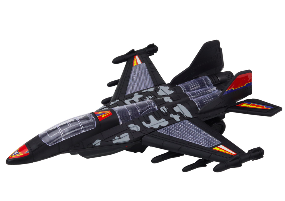 Vojenské stíhací letadlo F35 – se světly a zvuky | černé