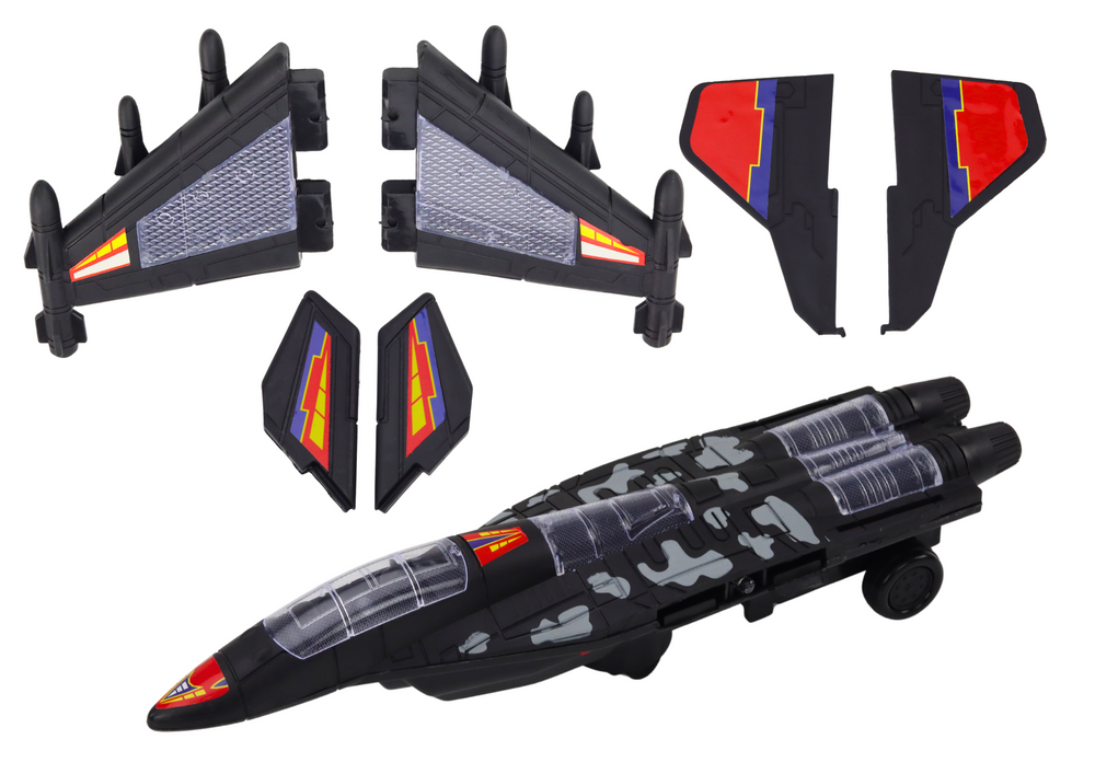 Vojenské stíhací letadlo F35 – se světly a zvuky | černé