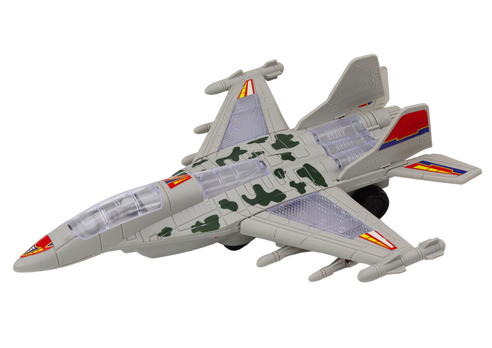 Vojenské stíhací letadlo F35 – se světly a zvuky | šedé
