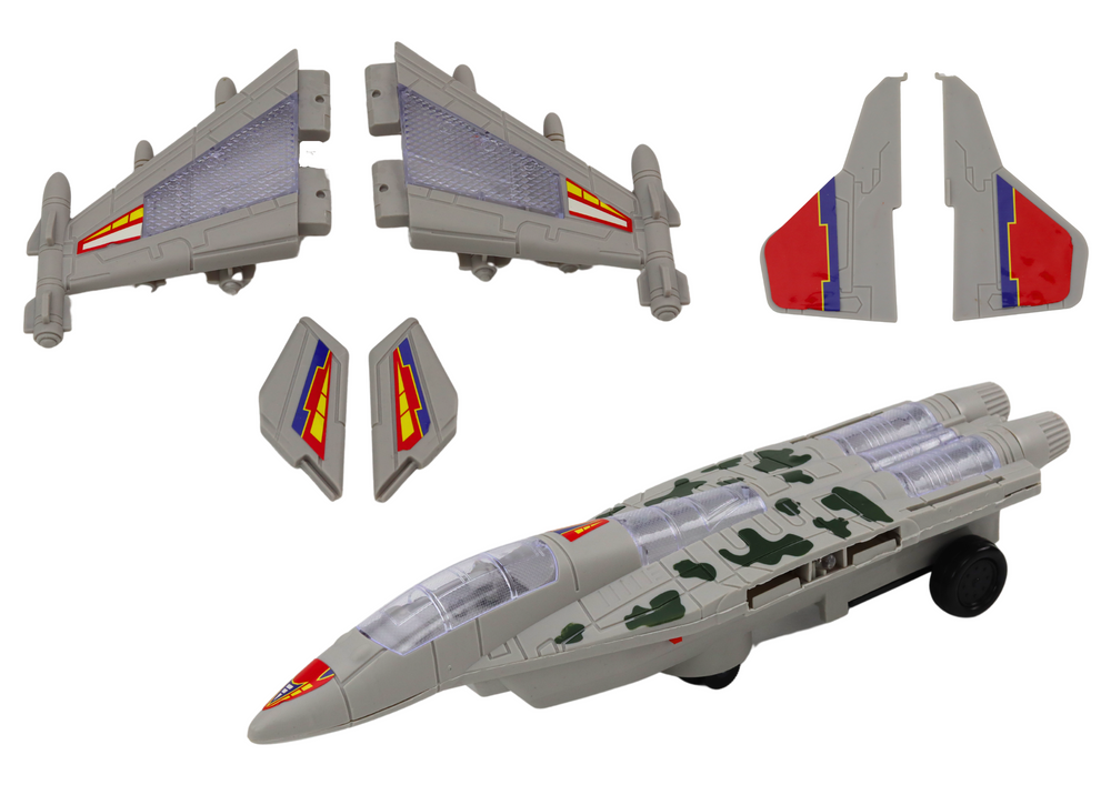 Vojenské stíhací letadlo F35 – se světly a zvuky | šedé