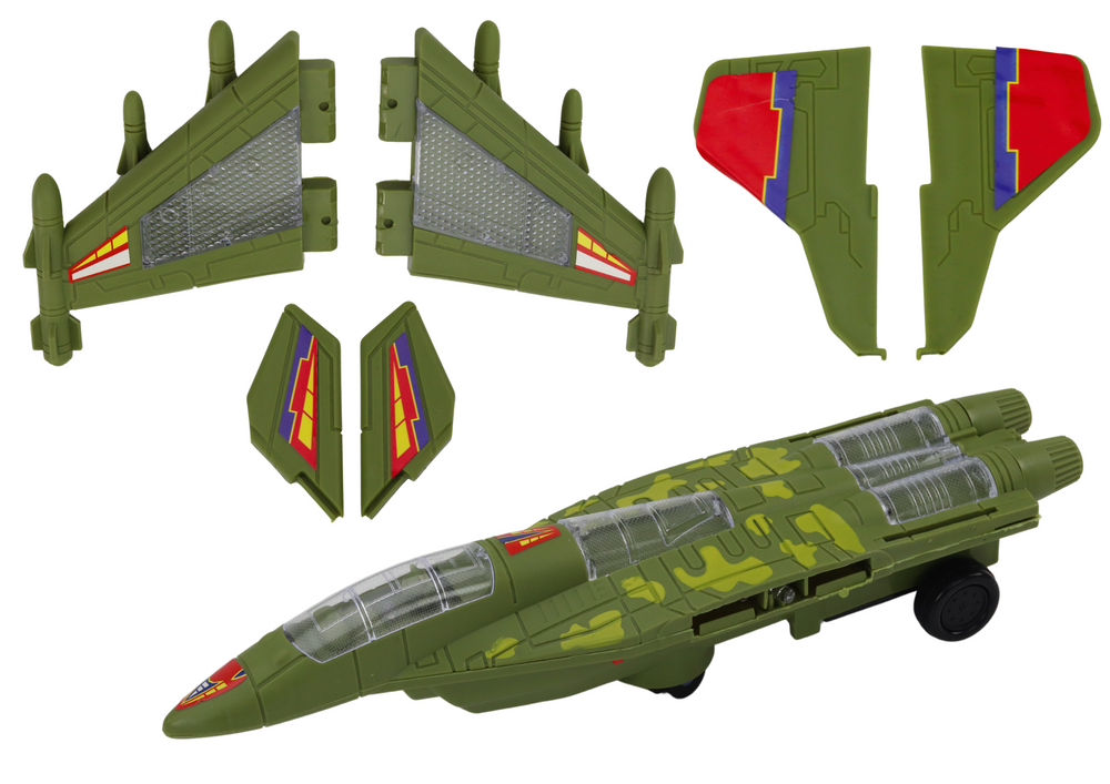 Vojenské stíhací letadlo F35 – se světly a zvuky | zelené