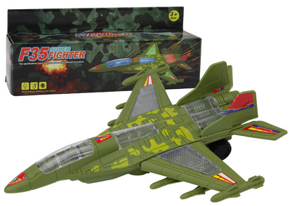Vojenské stíhací letadlo F35 – se světly a zvuky | zelené