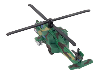 Vojenský helikoptér hliníkový – se zvuky a světly | hračka