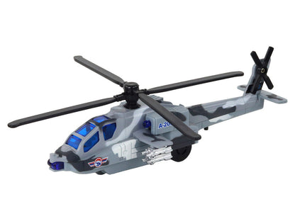 Vojenský helikoptér hliníkový – se zvuky a světly | hračka