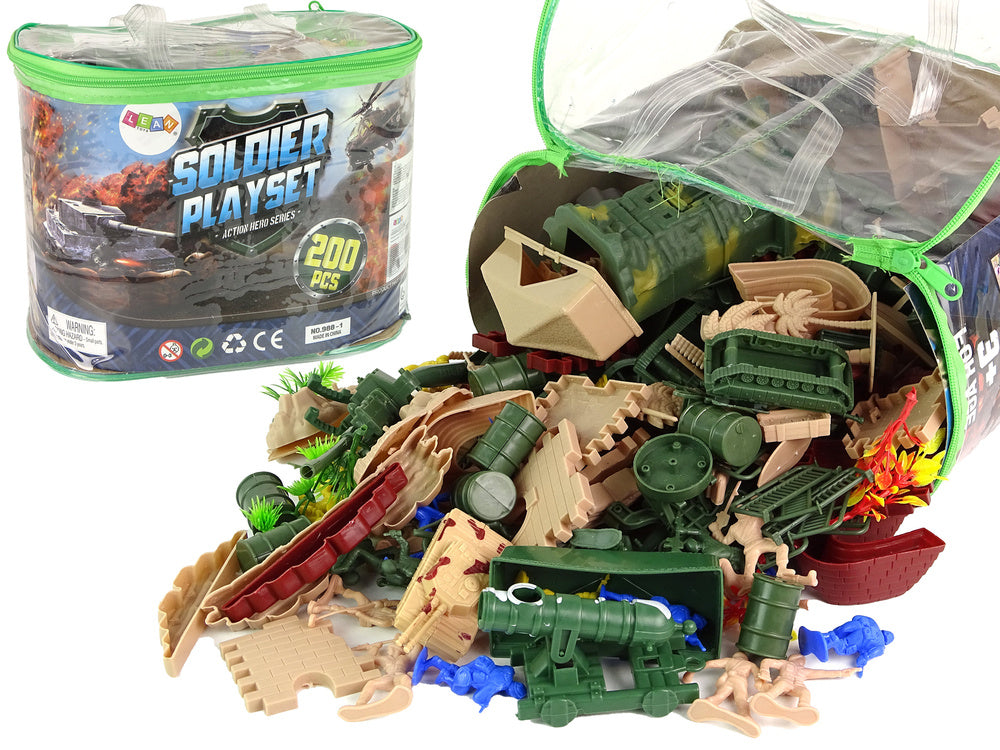 Vojenský set figurky zbraně vozidla 200 prvků