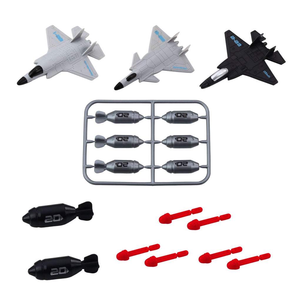 Vojenský set letadlová loď ponorka – stíhačky rakety