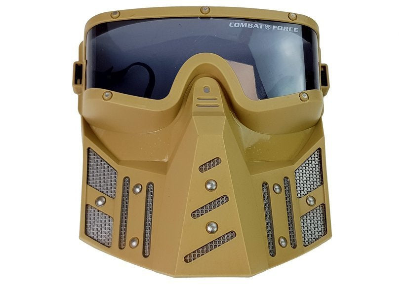 Vojenský set pistole s helmou maskou granátem a zvuky zelený