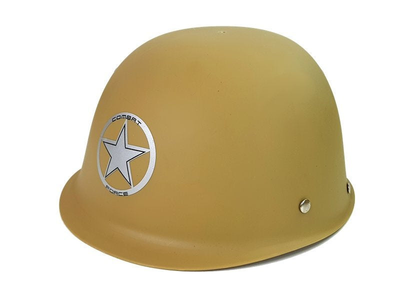 Vojenský set pistole s helmou maskou granátem a zvuky zelený