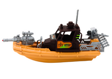 Vojenský set s bojovou lodí helikoptérou a vojáky se zvuky