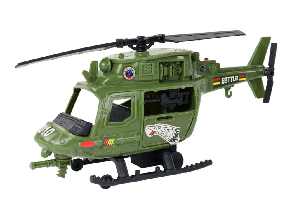 Vojenský set s helikoptérou – bojové vozidlo a věž | hračka