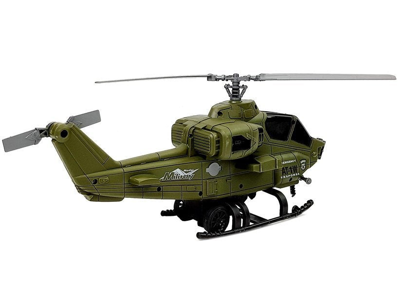 Vojenský set s helikoptérou helma figurka vojáka zbraně