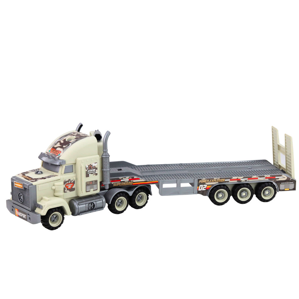 Vojenský set s kamionem, tankem a vznášedlem – 3 vozidla