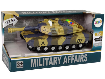 Vojenský tank 1:16 – se zvuky a světly | maskáčový hnědý
