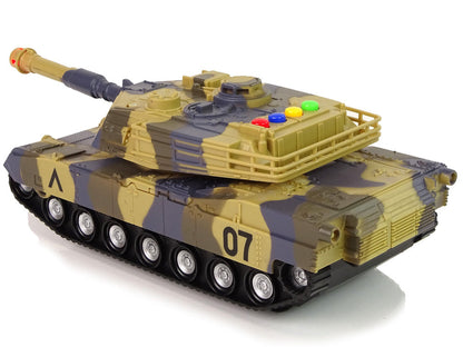 Vojenský tank 1:16 – se zvuky a světly | maskáčový hnědý