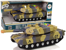 Vojenský tank 1:16 – se zvuky a světly | maskáčový hnědý