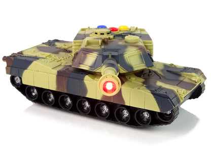 Vojenský tank 1:32 – se zvukem a světlem | maskáčový hnědý