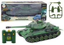 Vojenský tank na dálkové ovládání RC 1:28 otočná věž zelený