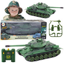 Vojenský tank na dálkové ovládání RC 1:28 otočná věž zelený