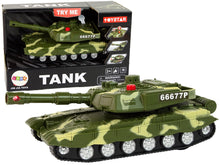 Vojenský tank s třecím pohonem zvuky a světly