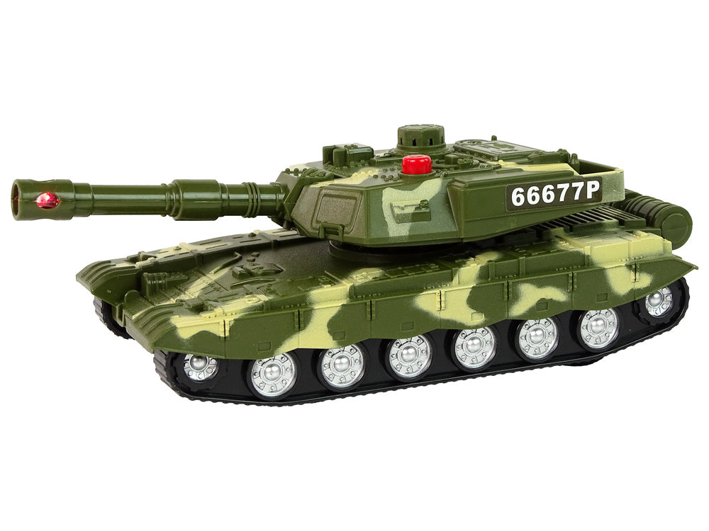Vojenský tank s třecím pohonem zvuky a světly
